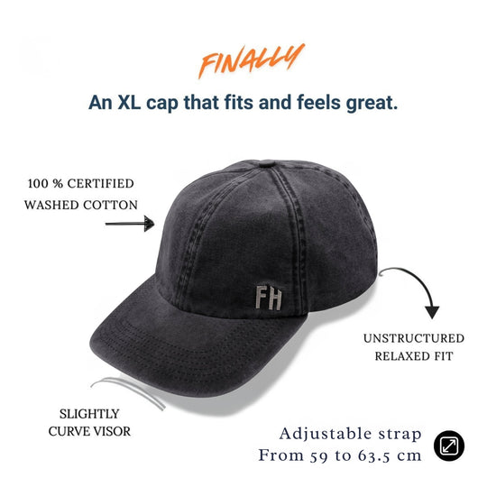 Gorra Grande Dad Hat Negro