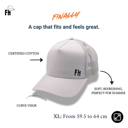 Gorra Grande Trucker Hat Gris - Free Heads